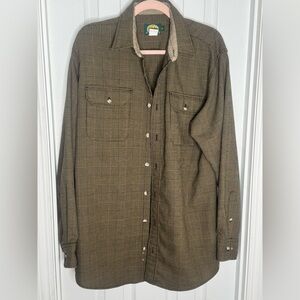 Cabela's Houndstooth Patterned Shirt